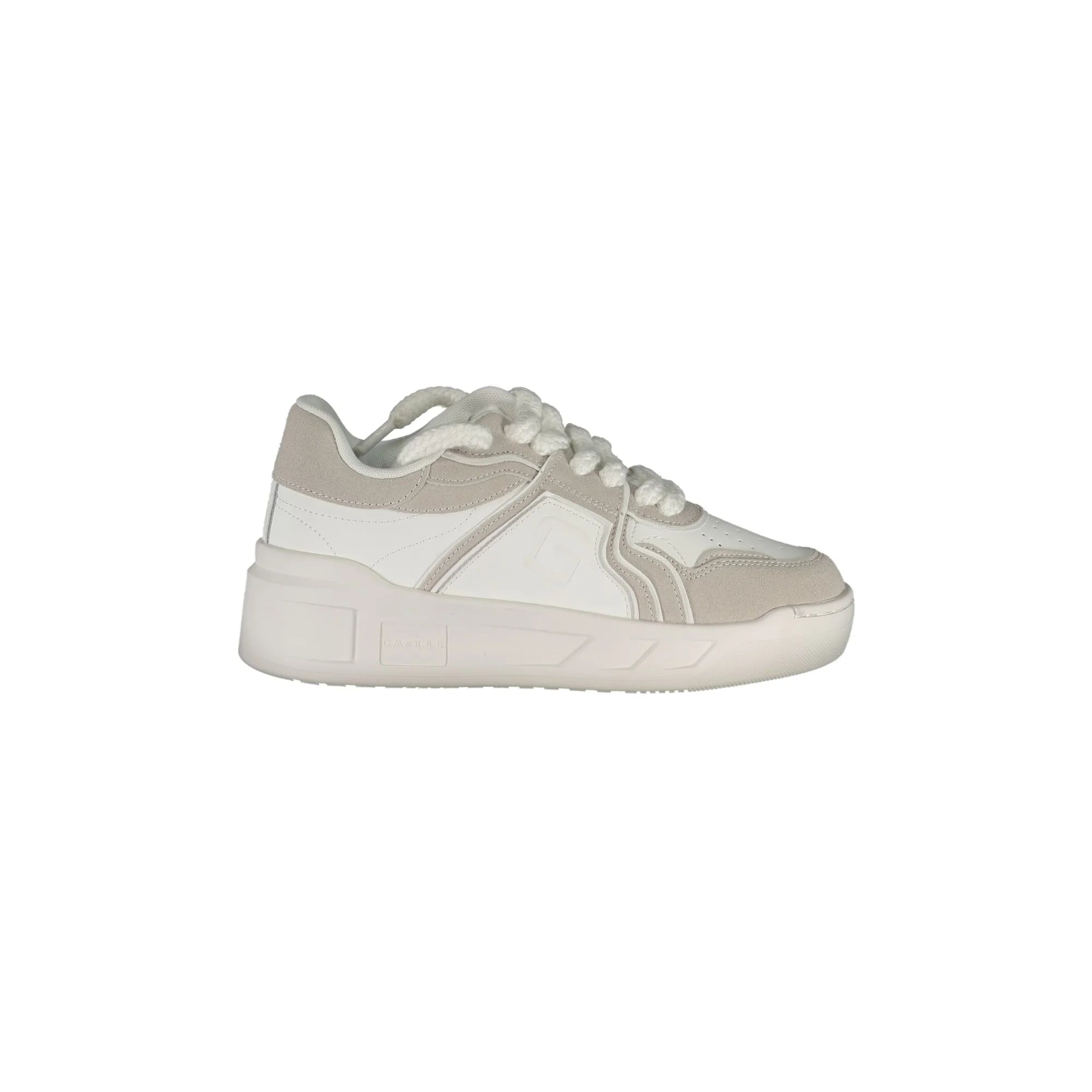 GAELLE PARIS Scarpe Sneakers Donna Bianche con Dettagli a Contrasto Bianco - foto prodotto
